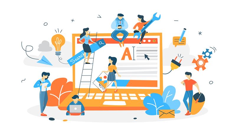 Viele Helfer erstellen eine Website